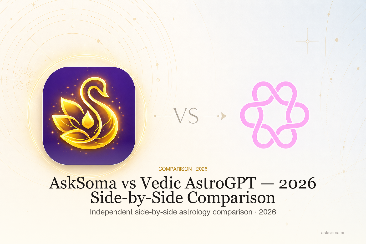 AskSoma vs Vedic AstroGPT — 2026 Side-by-Side Comparison