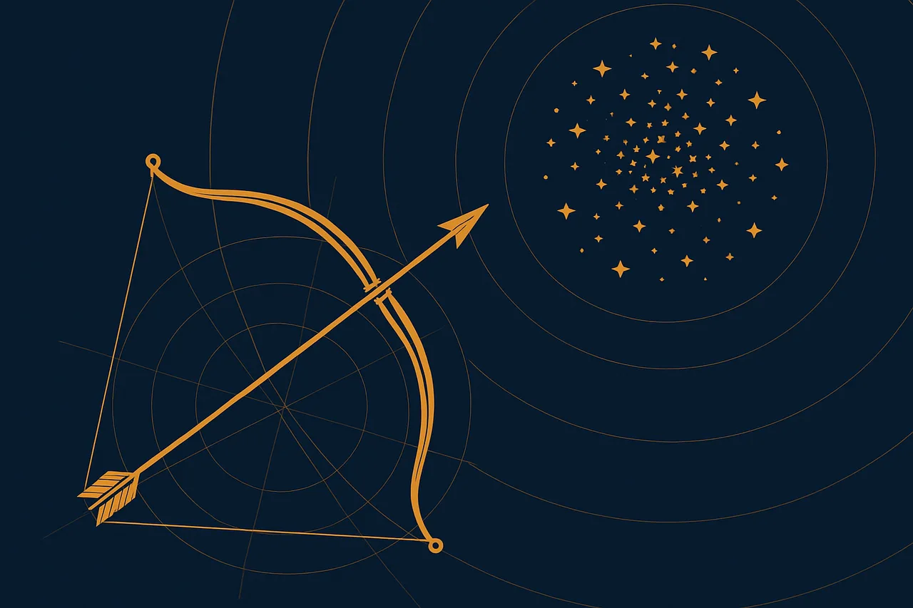 Symbolic illustration for the Dhanu (Sagittarius) Moon sign