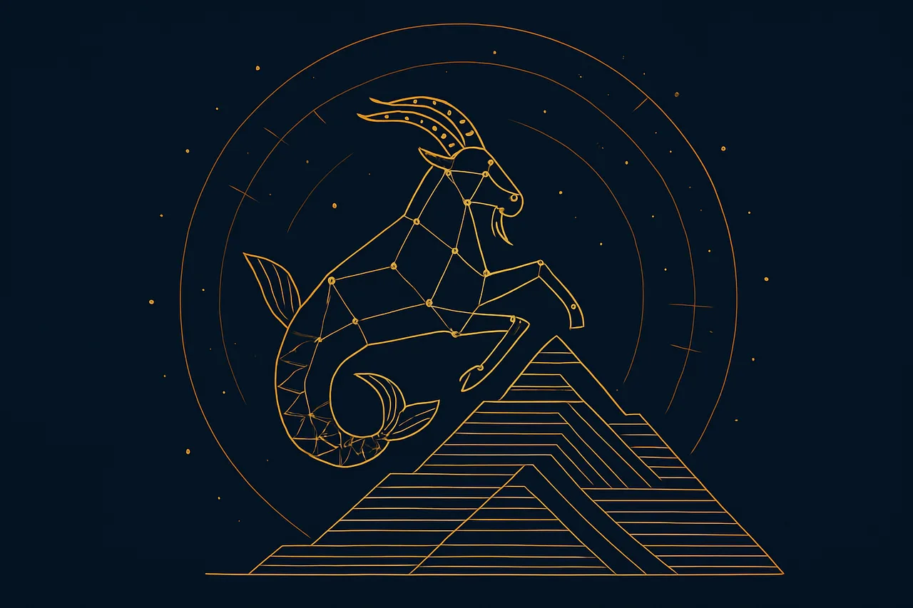 Symbolic illustration for the Makara (Capricorn) Moon sign