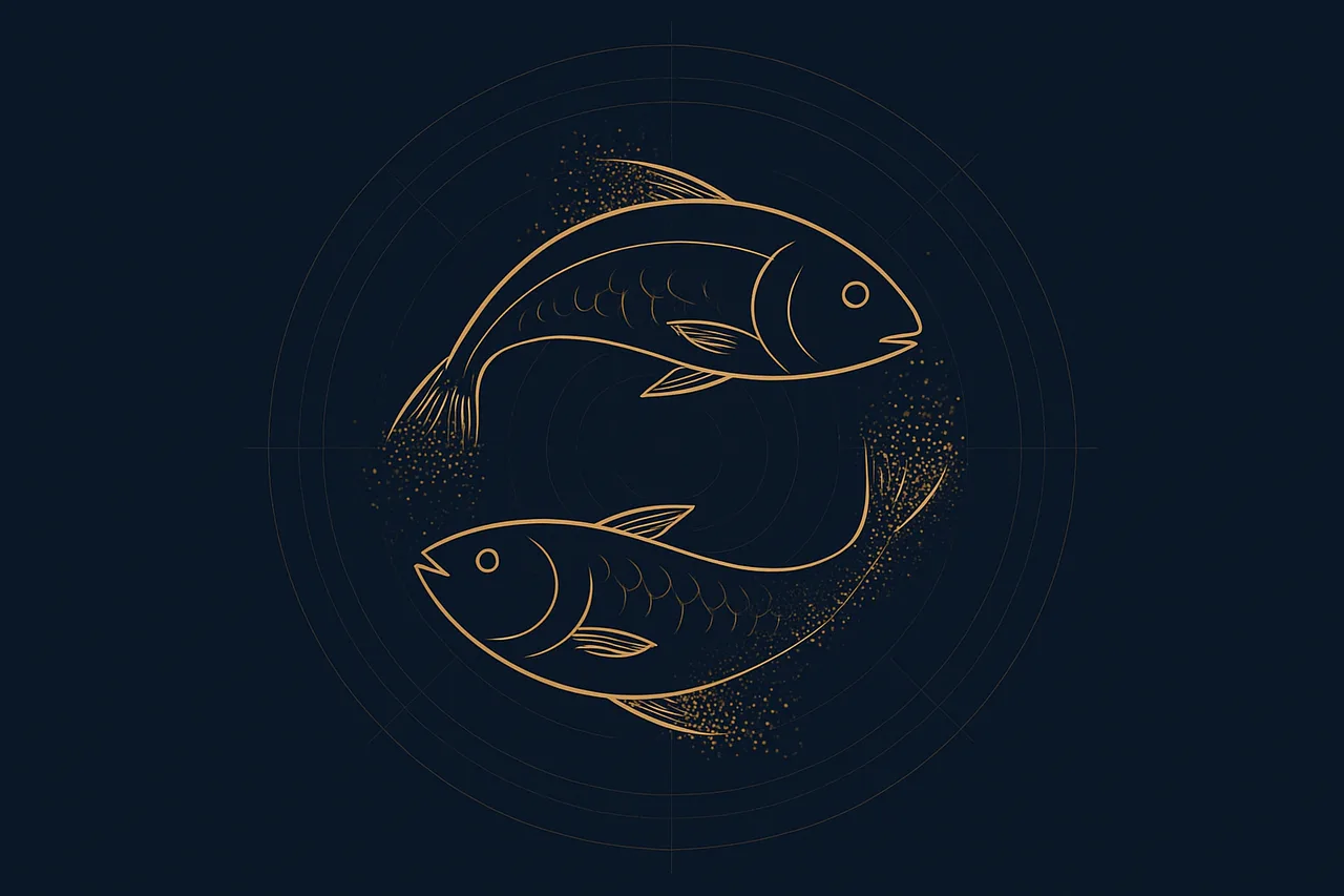 Symbolic illustration for the Meena (Pisces) Moon sign