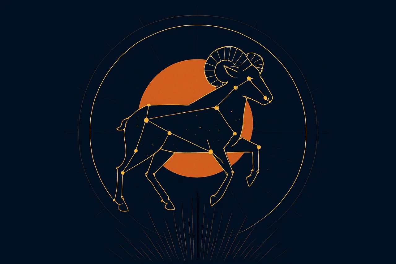 Symbolic illustration for the Mesha (Aries) Moon sign