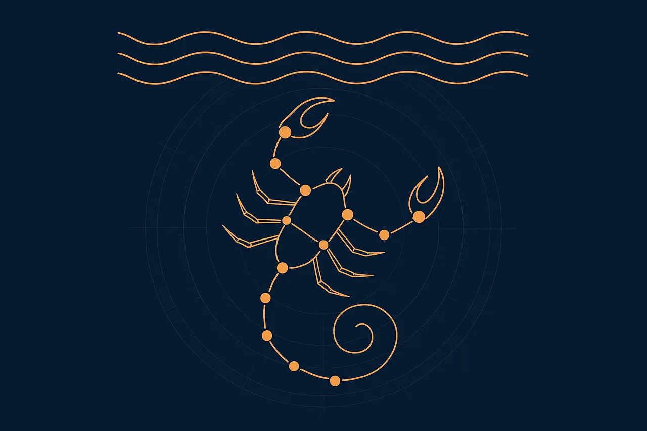 Symbolic illustration for the Vrishchika (Scorpio) Moon sign